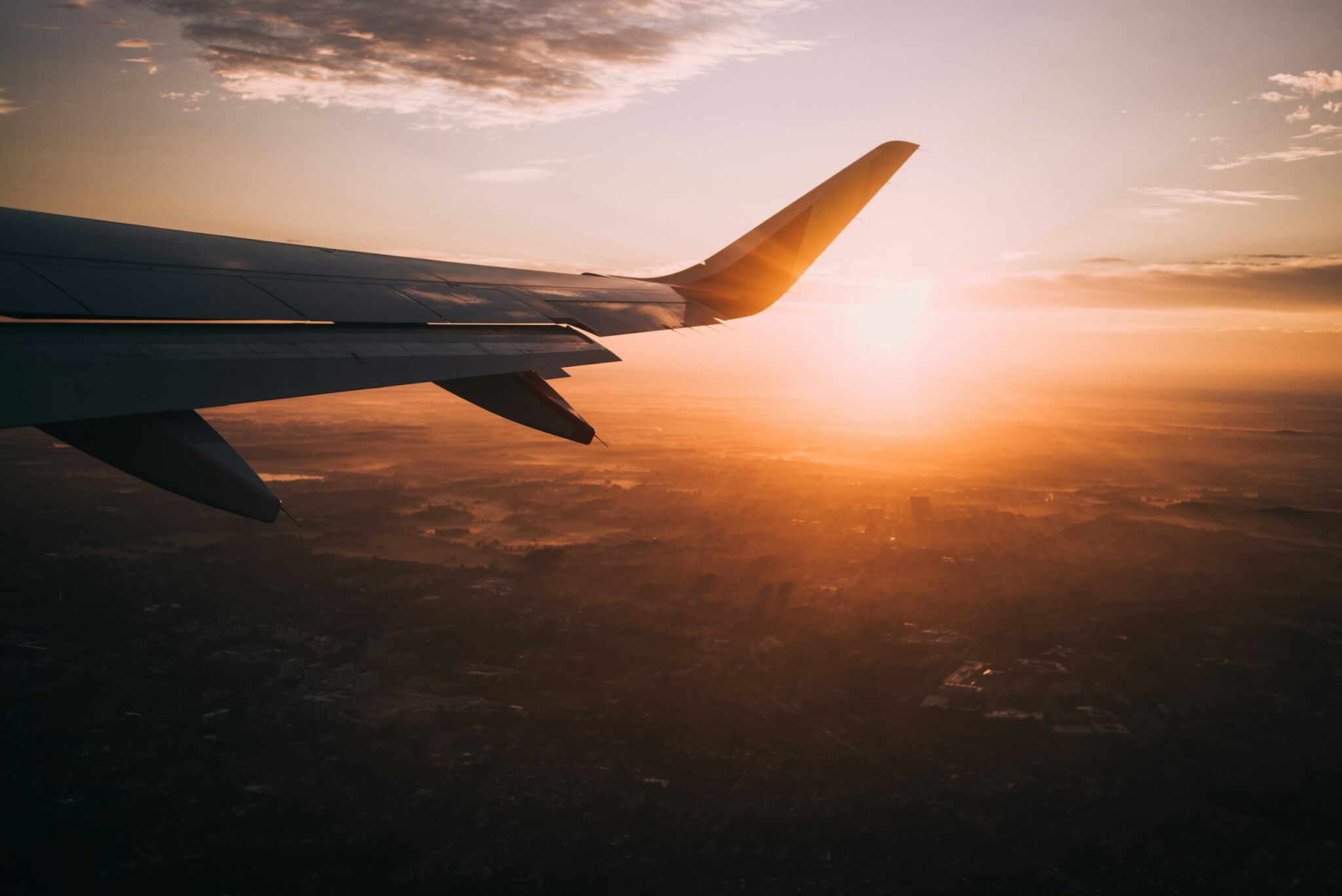 wing of an airplane