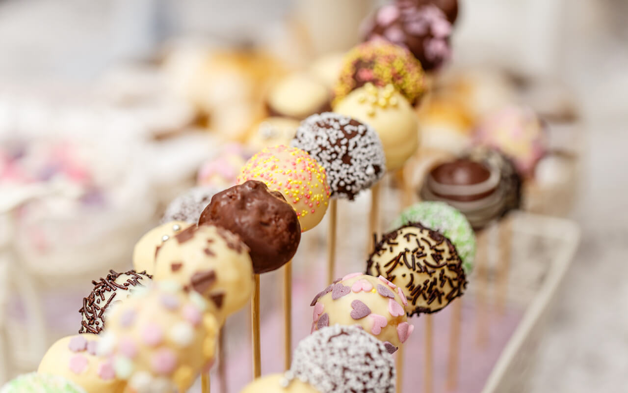 Display of cake pops