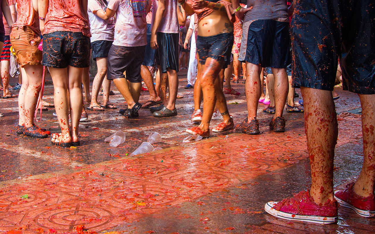 La Tomatina in Buñol, Spain 