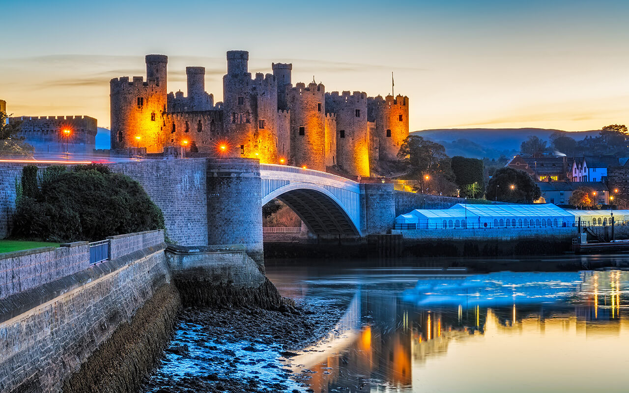 Conwy Castle in Conwy, Wales