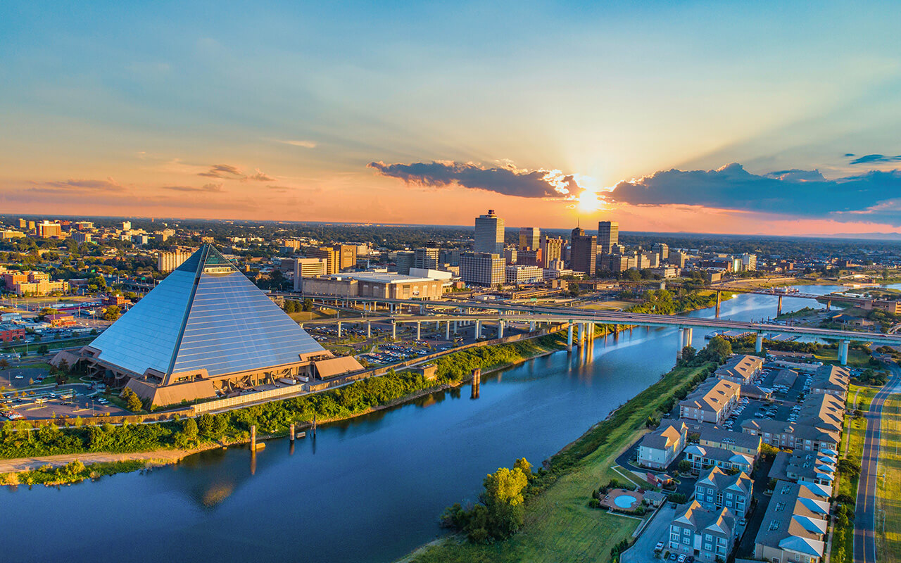 Aerial view of Memphis