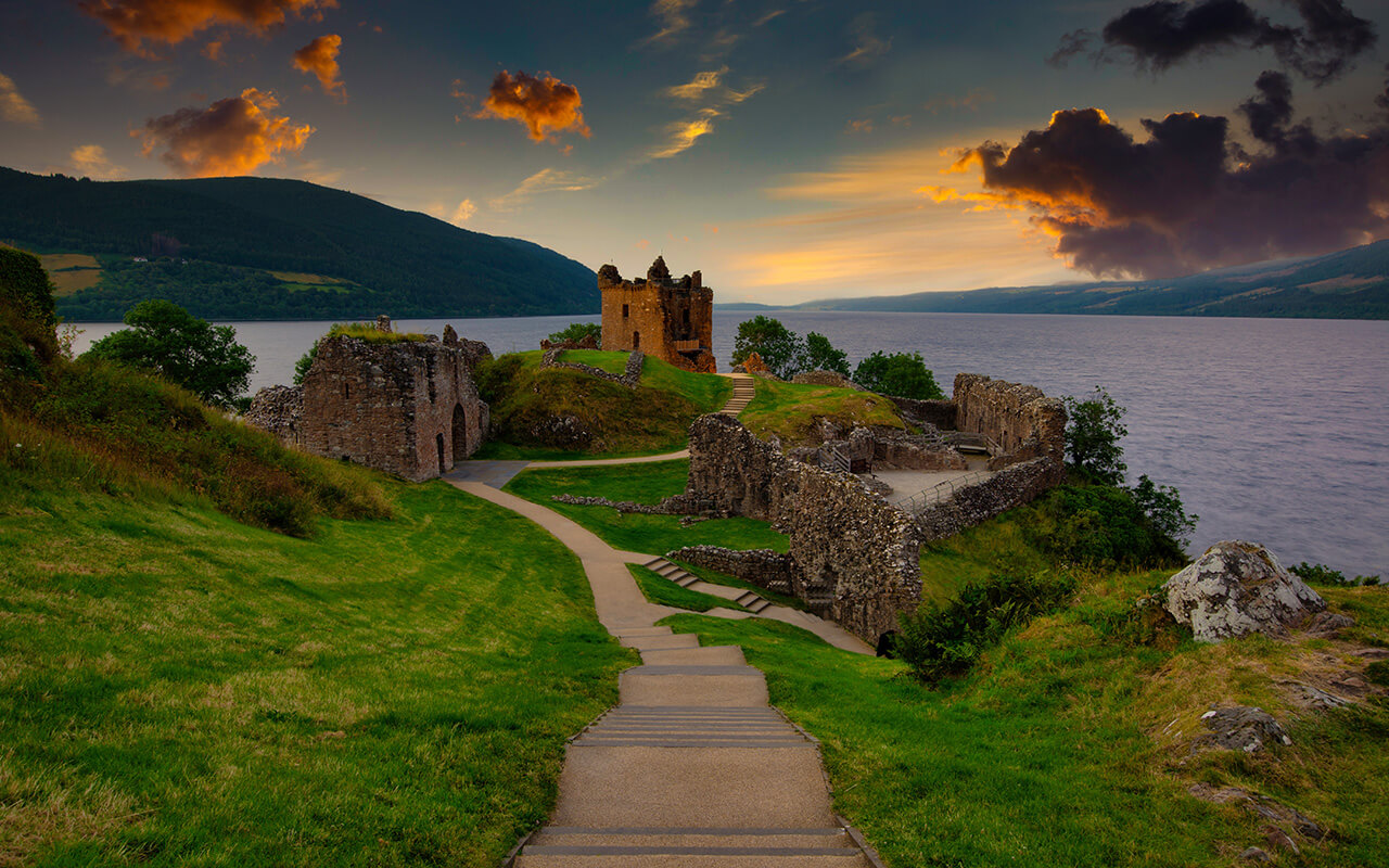 Urquhart Castle in Inverness, Scotland