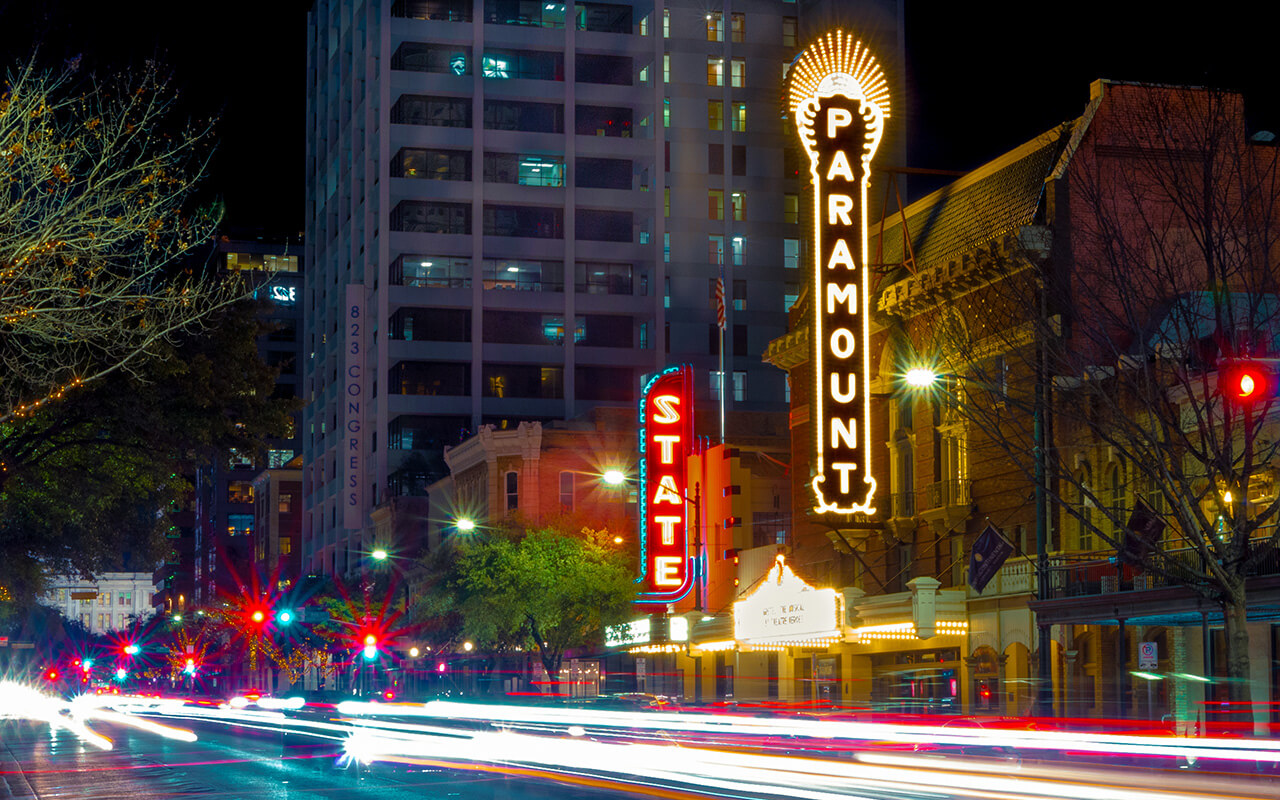 City street in Austin, Texas