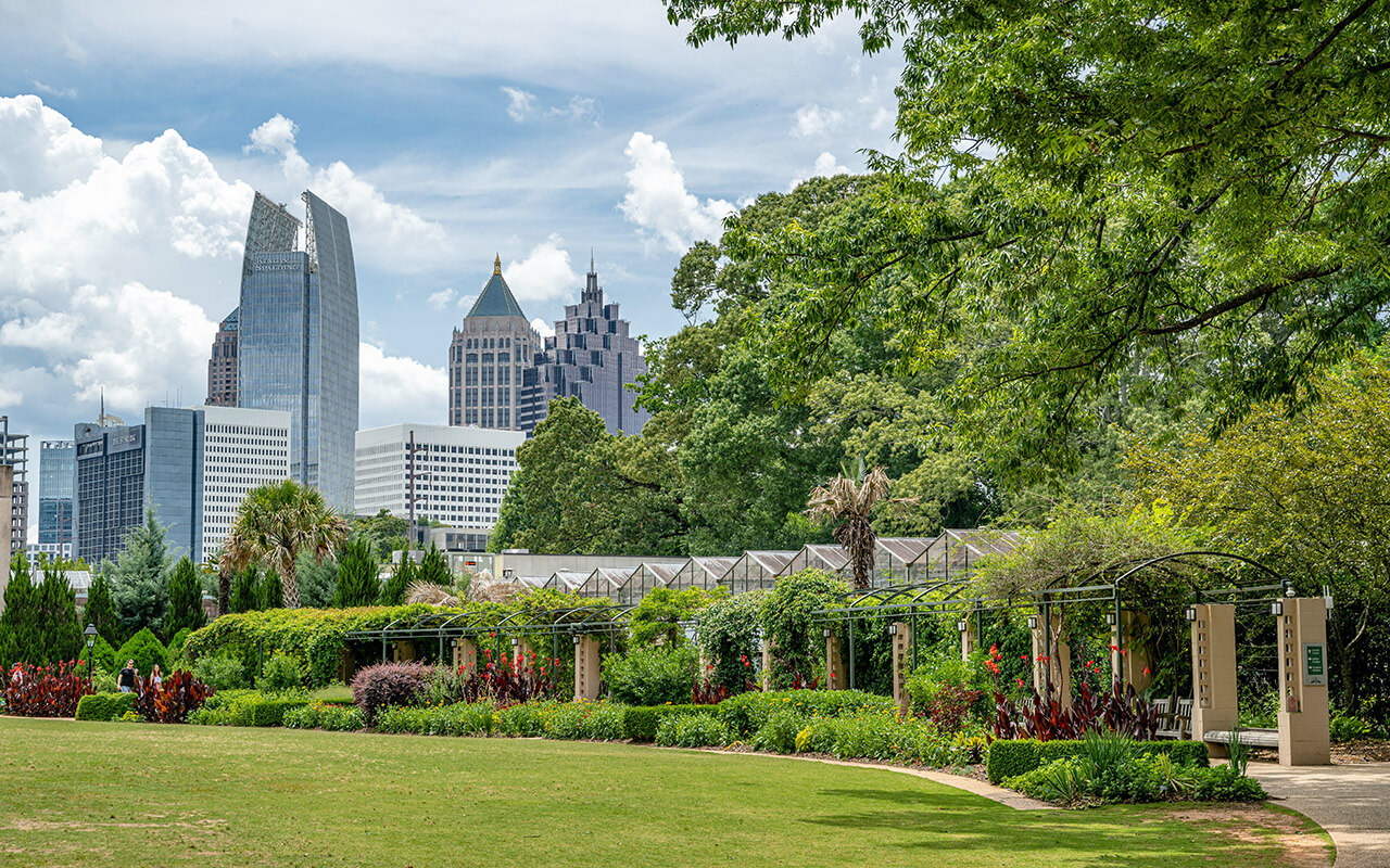 Park walkway in Atlanta, Georgia