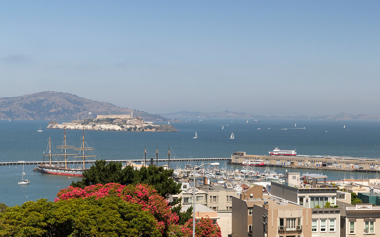 Alcatraz on the horizon