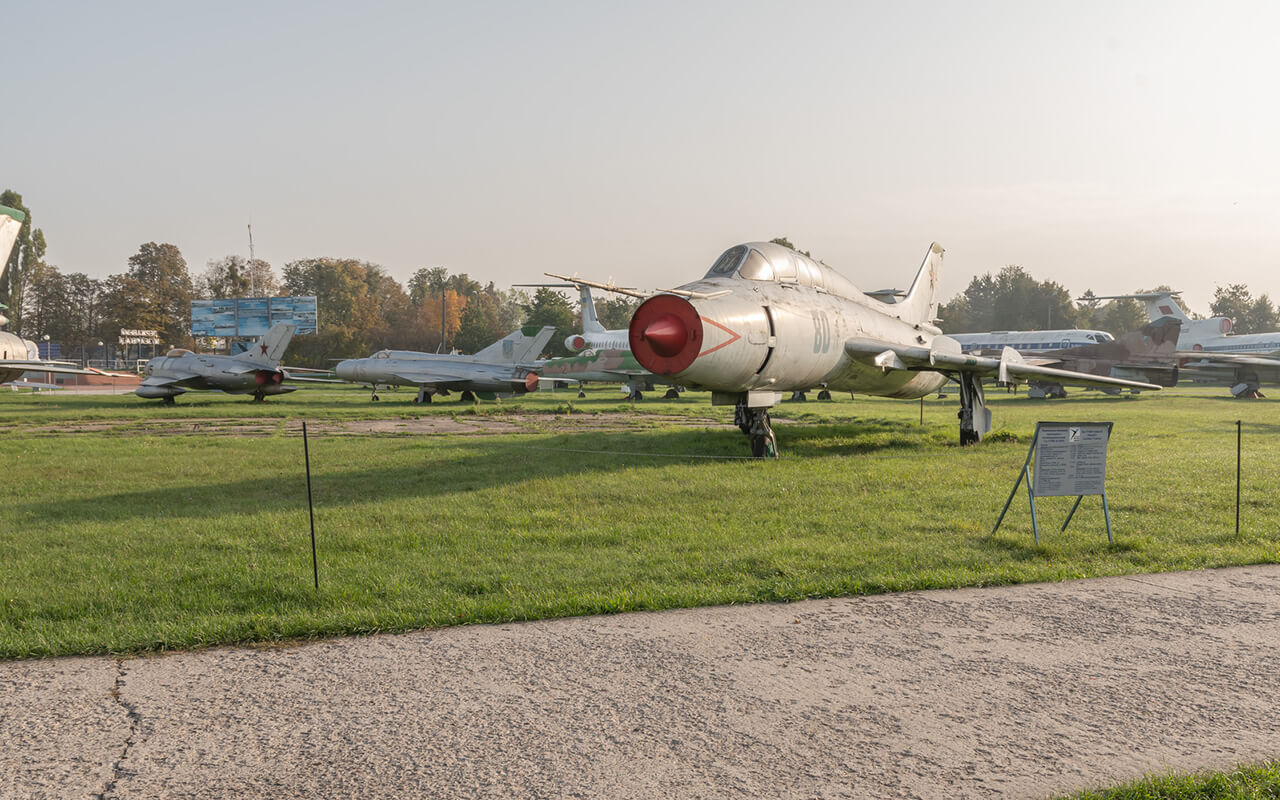 Panoramic view of the State Aviation Museum of Ukraine.