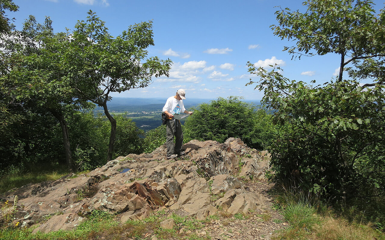 A view of the valley from the summit of Norwottuck in the Holyoke Range.