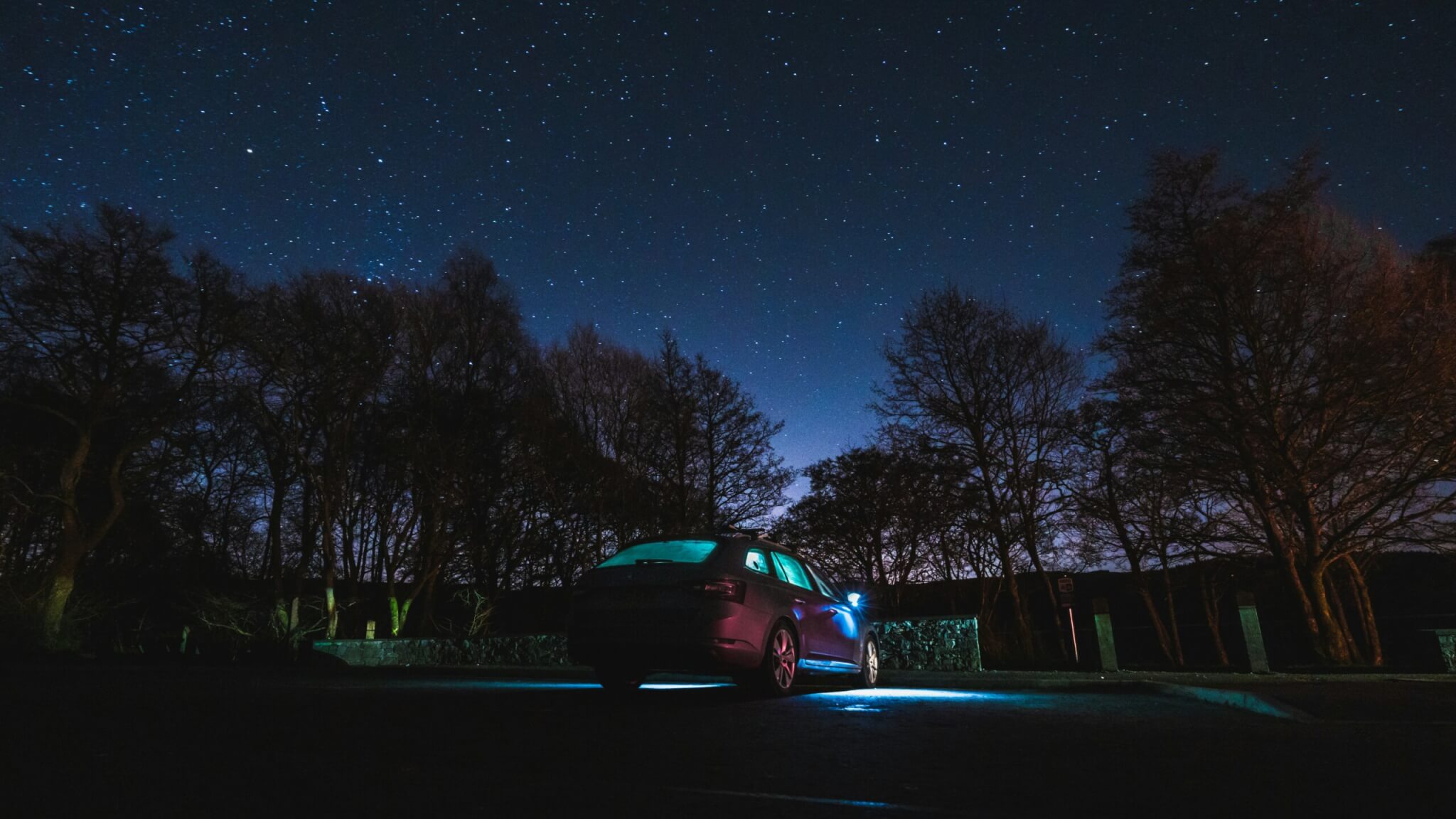 car at night