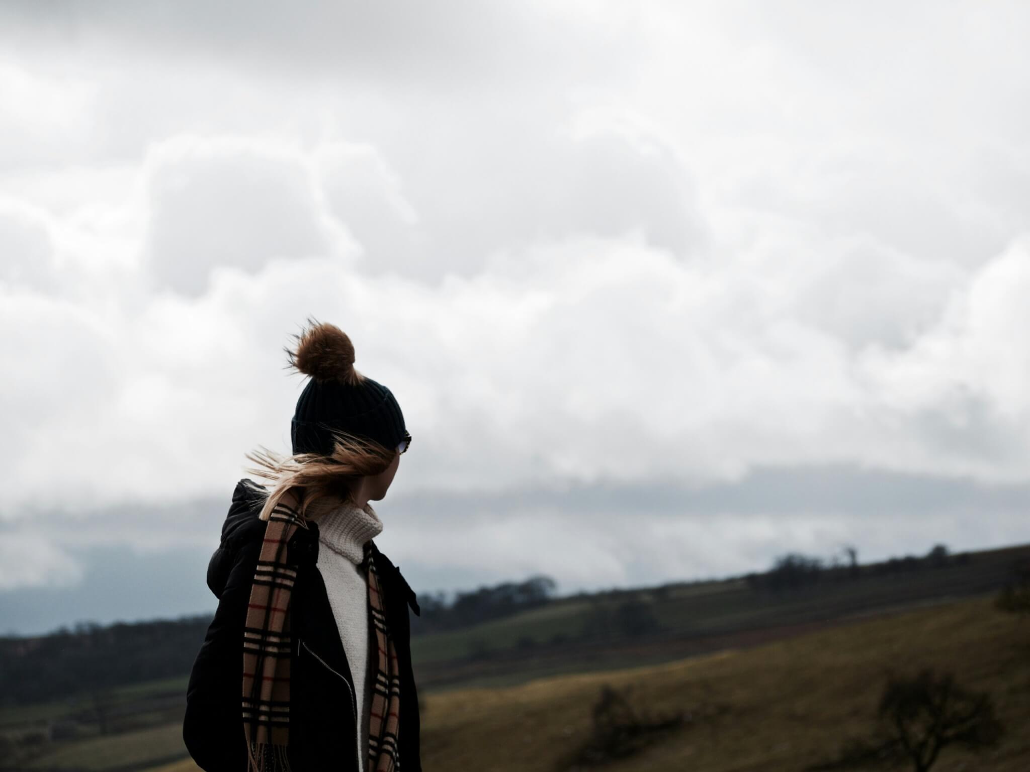 woman walking alone