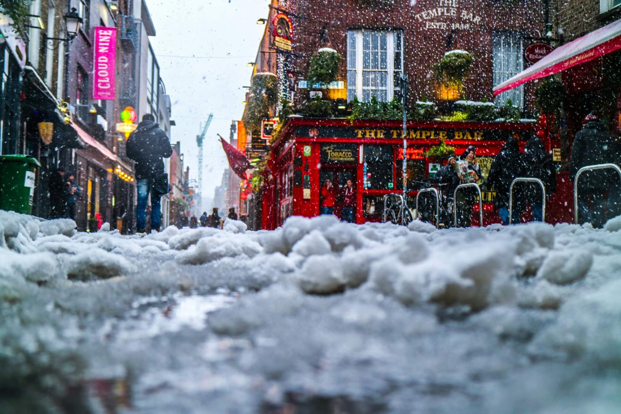 dublin in the snow