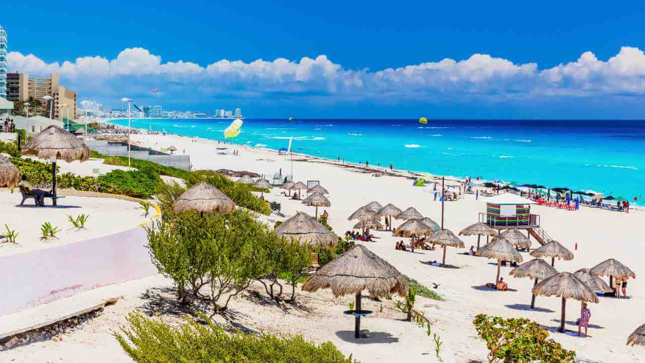 the beach in cancun, mexico