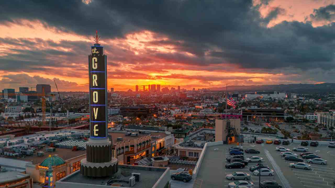 the hollywood sign at sunset in los angeles, california