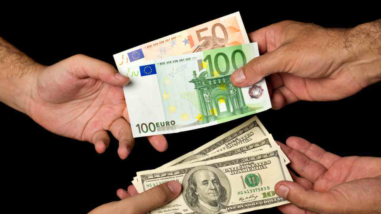 a group of people holding money in their hands over a black background