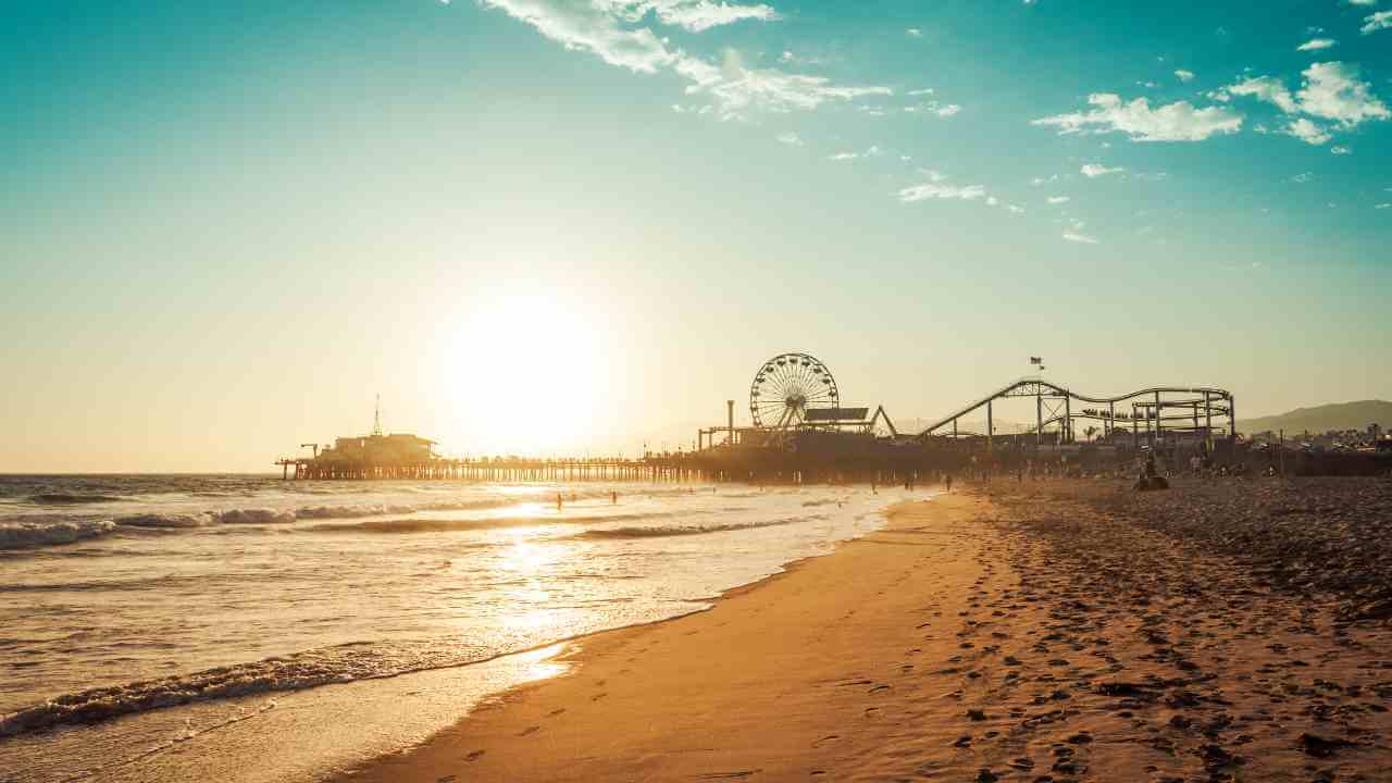 santa monica beach, california, usa - beach stock videos & royalty-free footage