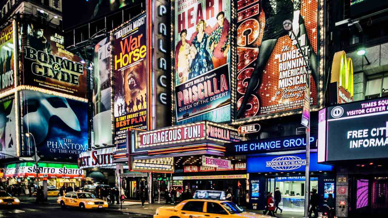 times square in new york city at night