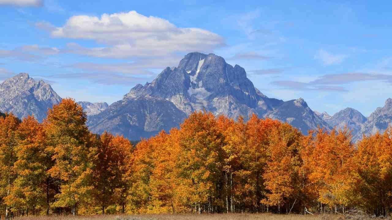 the grand teton national park in autumn, wyoming