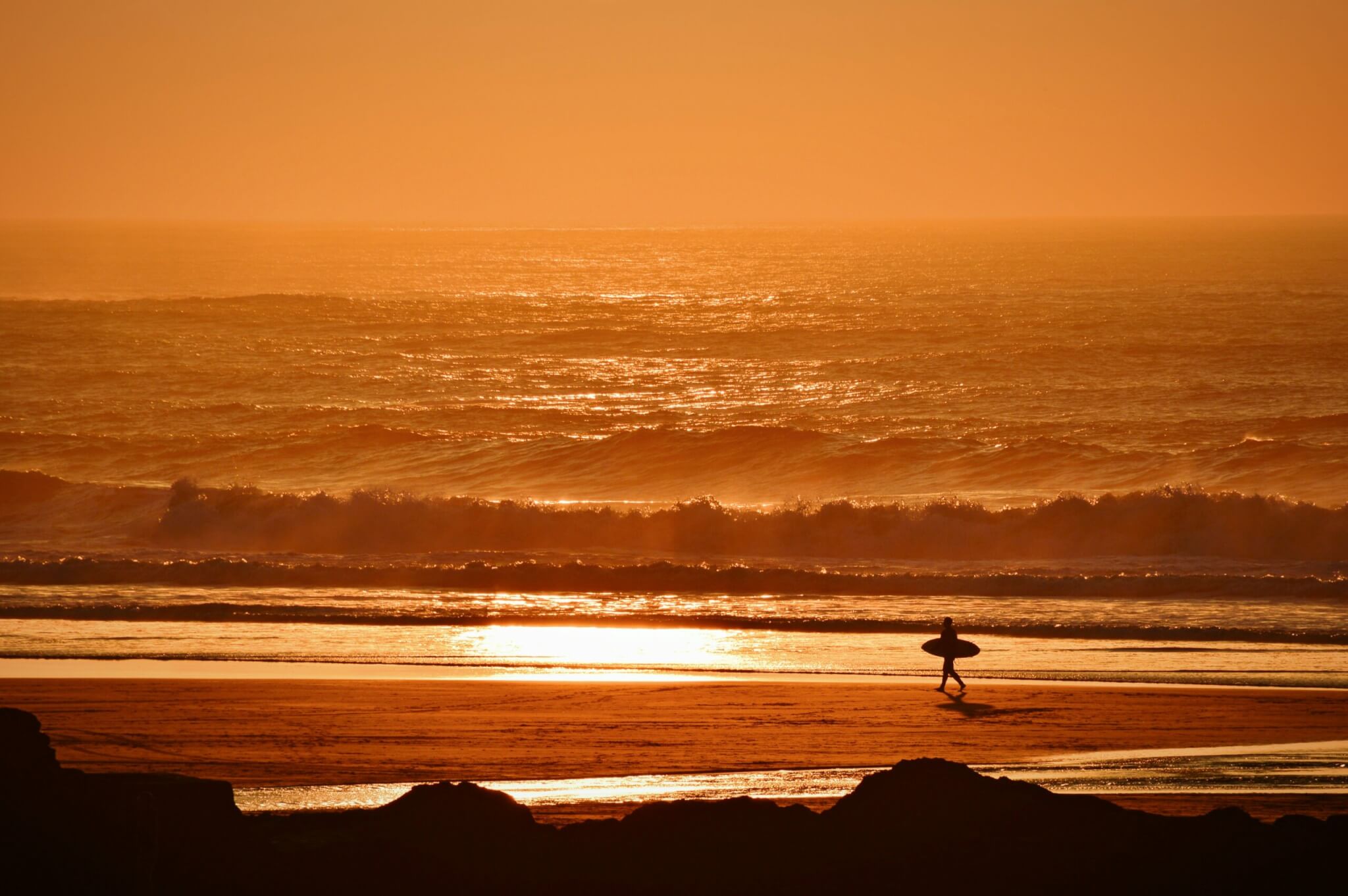 surfer on the beach