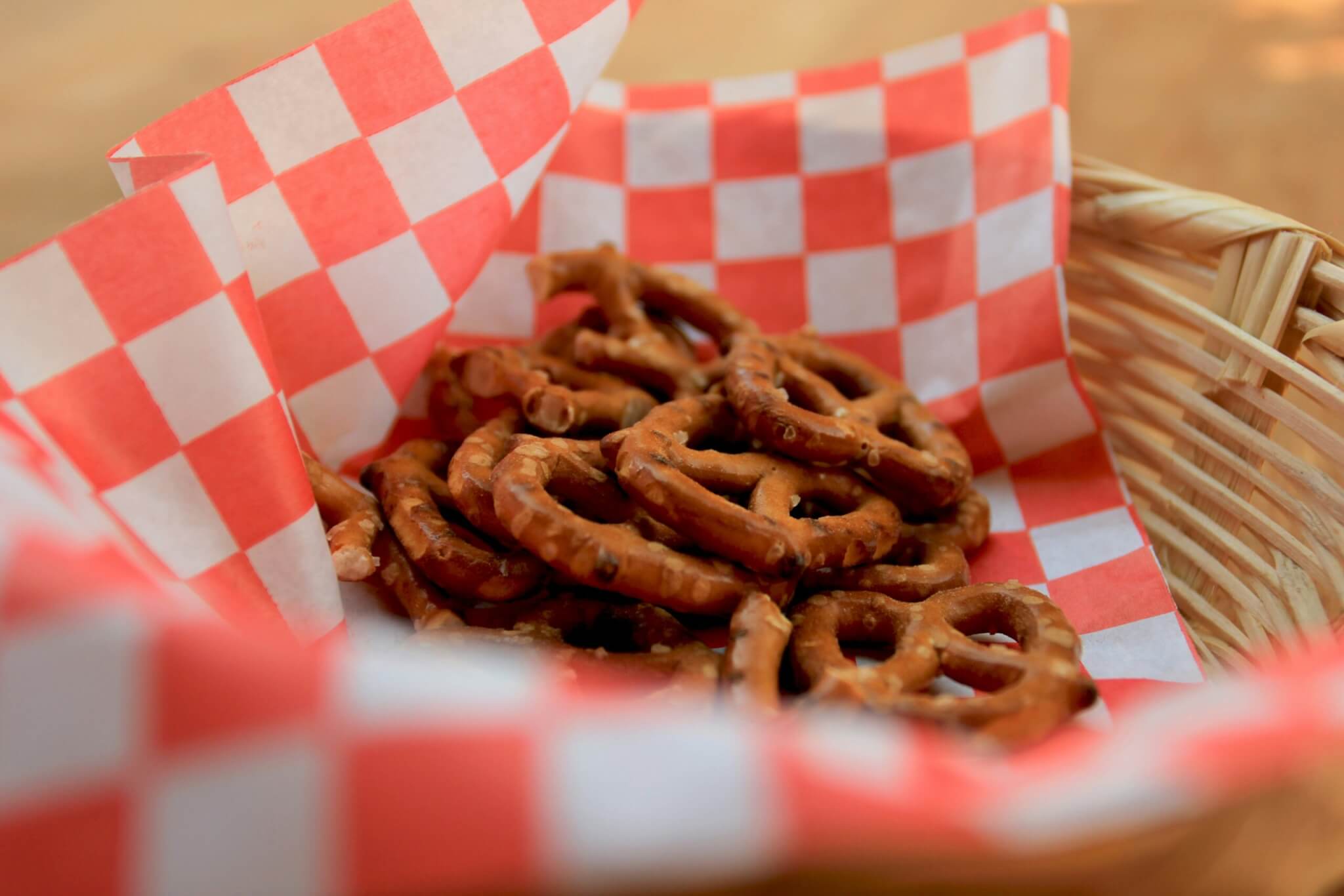 pretzels in a basket