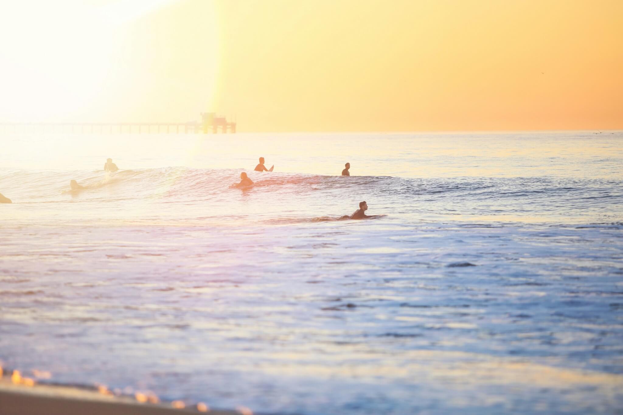 surfers in the ocean