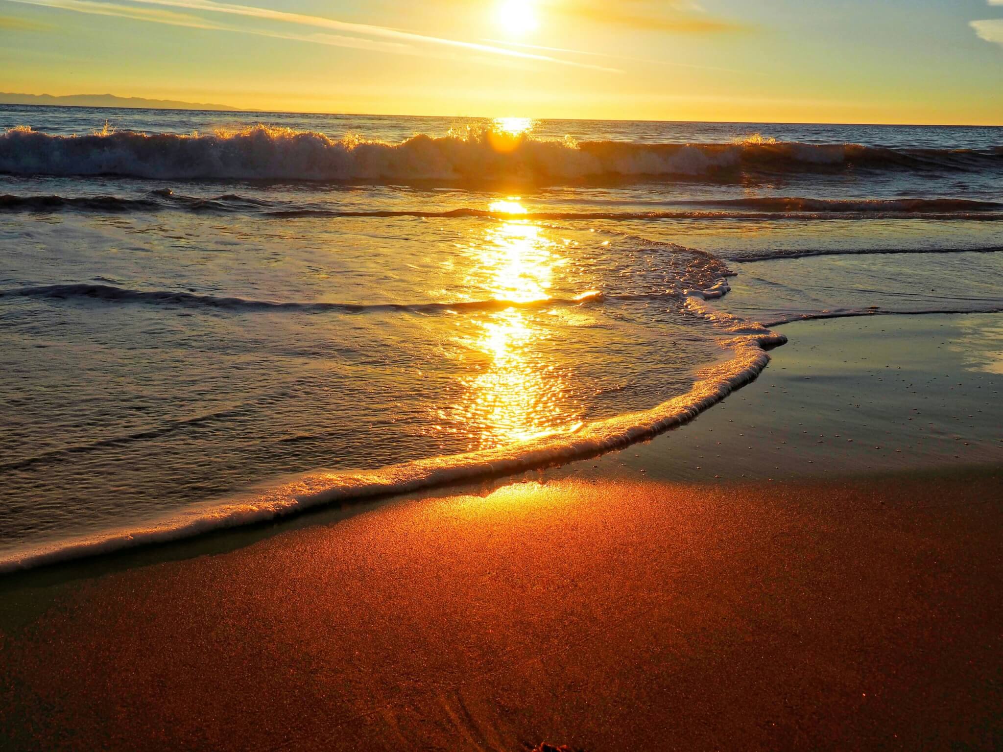 sunset on beach