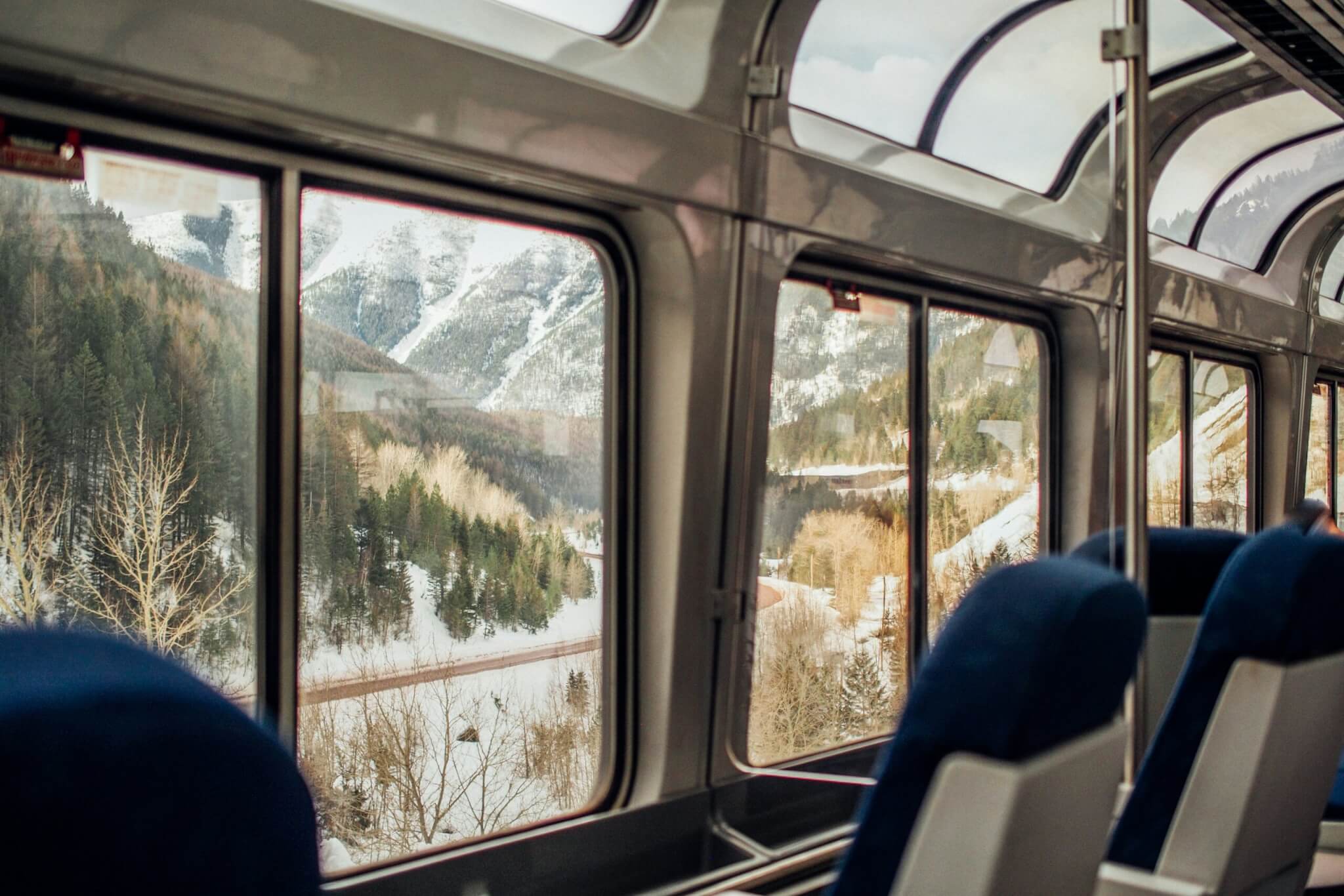 observation car on train