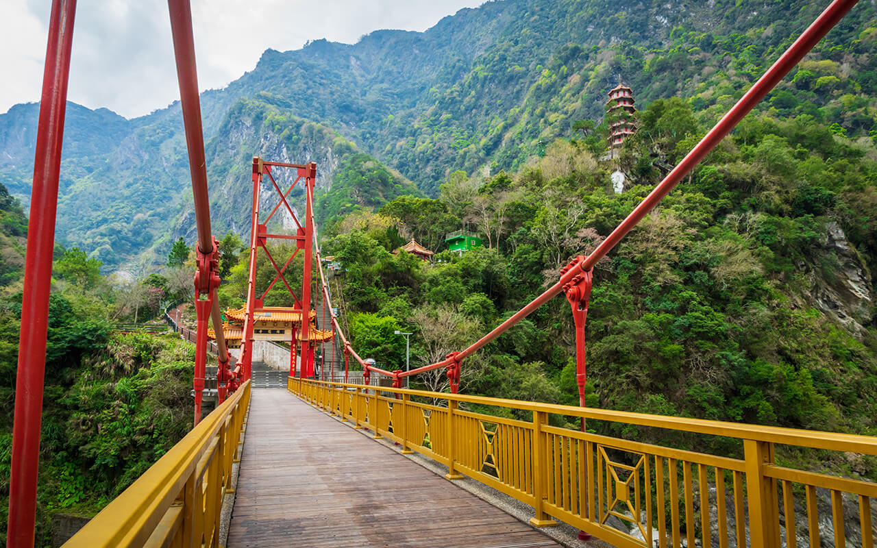 Taroko national park Hsiang-Te Temple in Tienshiang area in Taiwan.