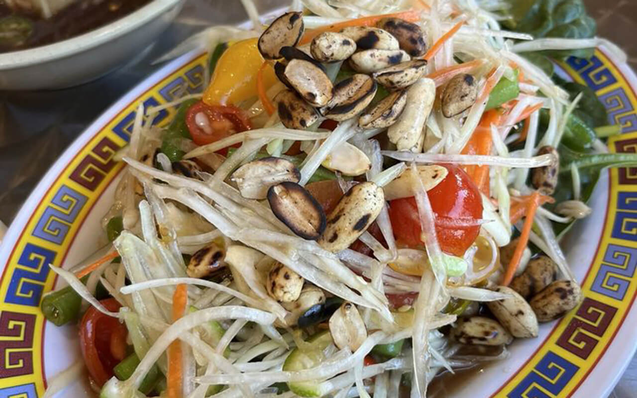 Papaya salad at Roasted Duck by Pa Ord