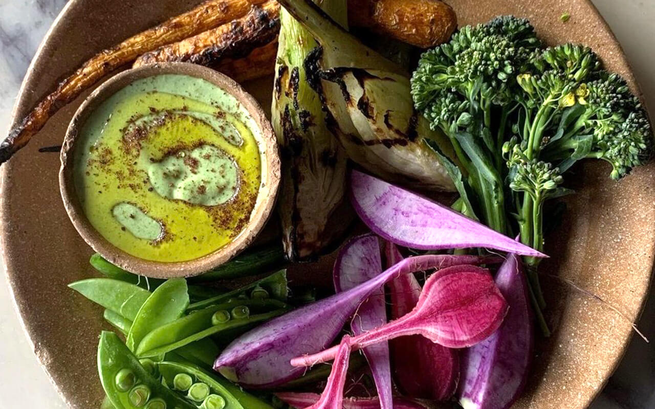 Crudite plate at The Ruby Fruit