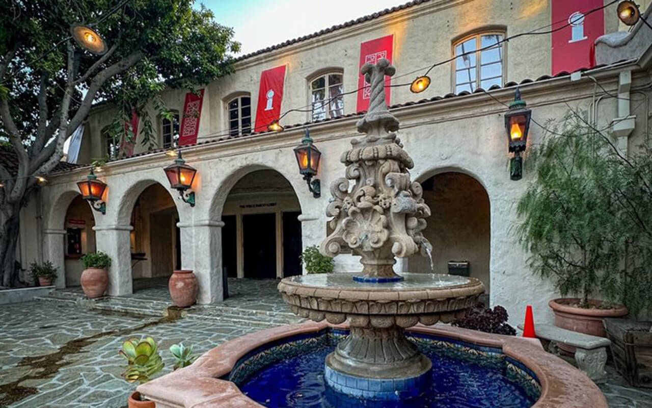 Courtyard at Bar Chelou in the Pasadena