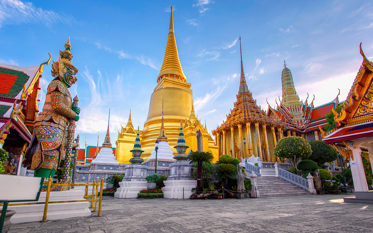 Wat Phra Kaew Ancient temple in bangkok Thailand