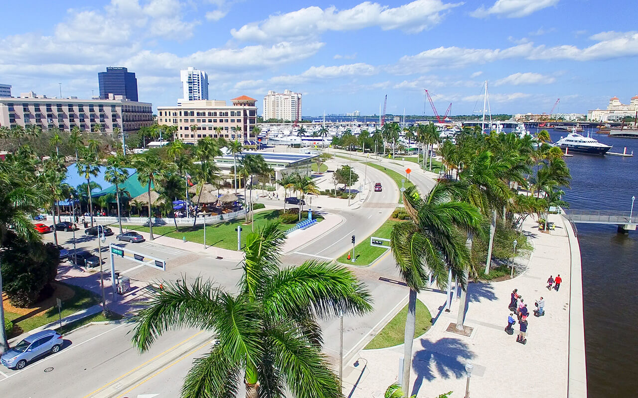 Aerial view of West Palm Beach, Florida