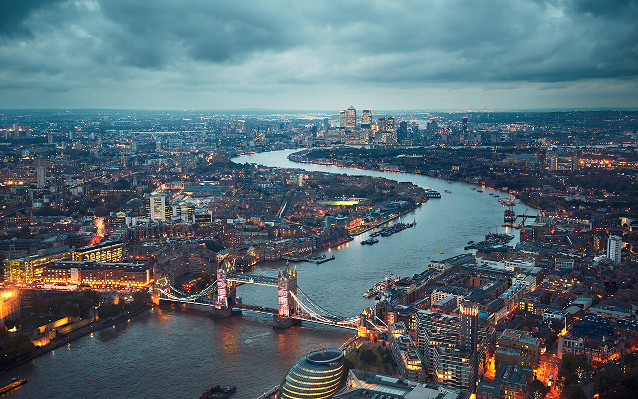 London, England from above