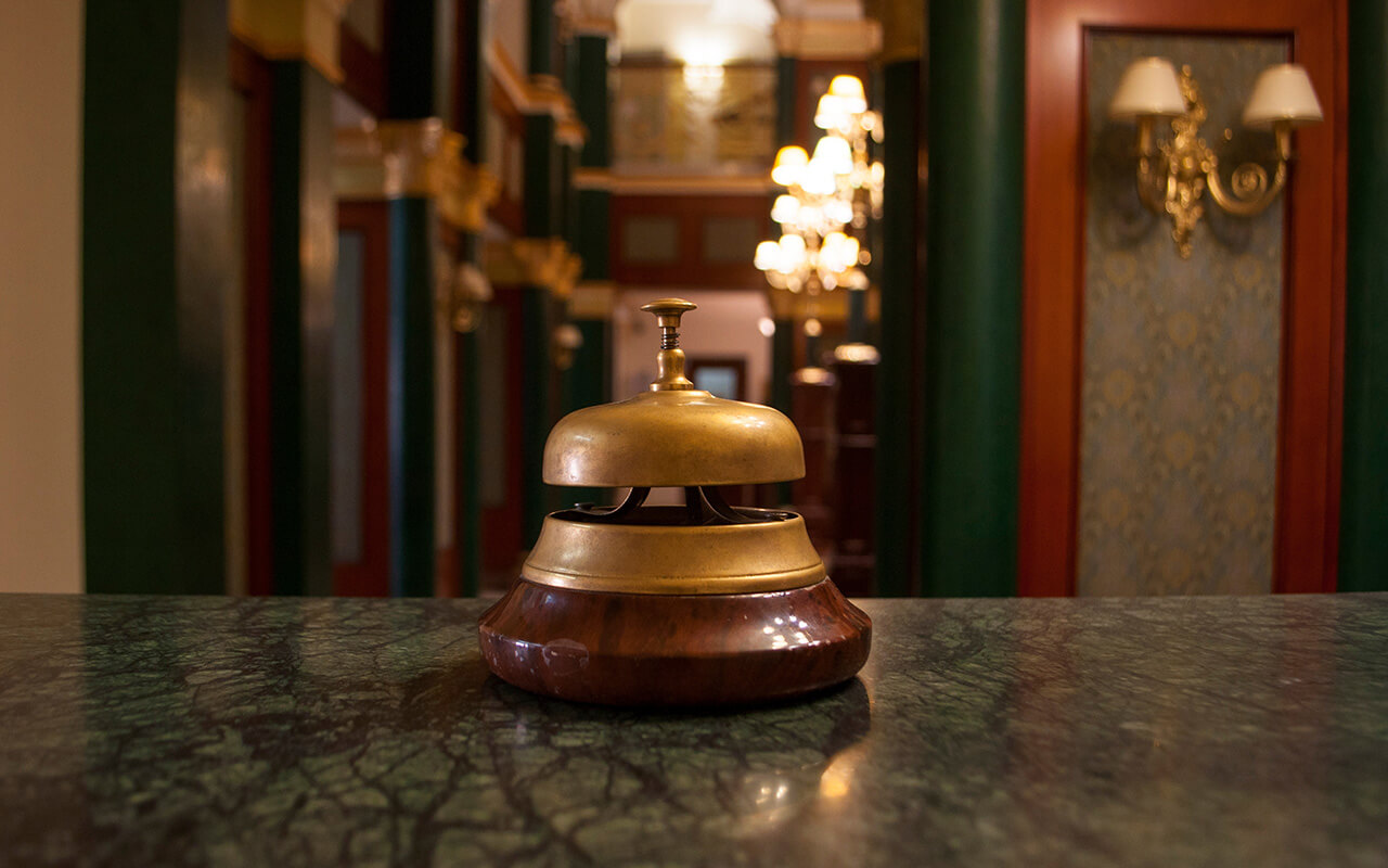 A service bell in a hotel