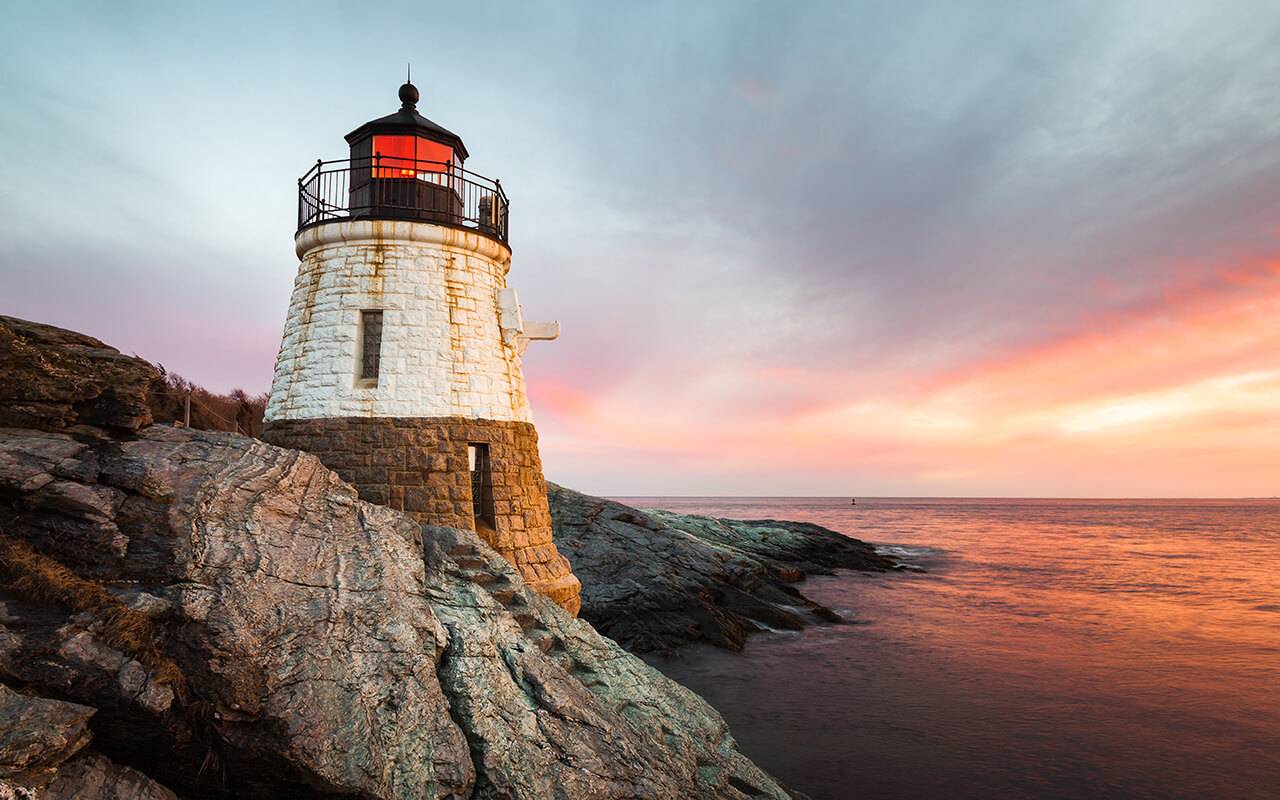 Castle Hill Lighthouse Seascape, Newport Rhode Island