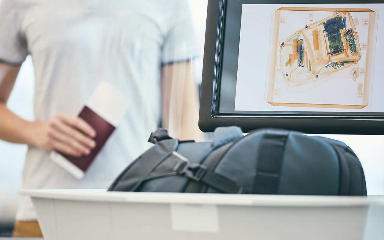 Passenger at airport security