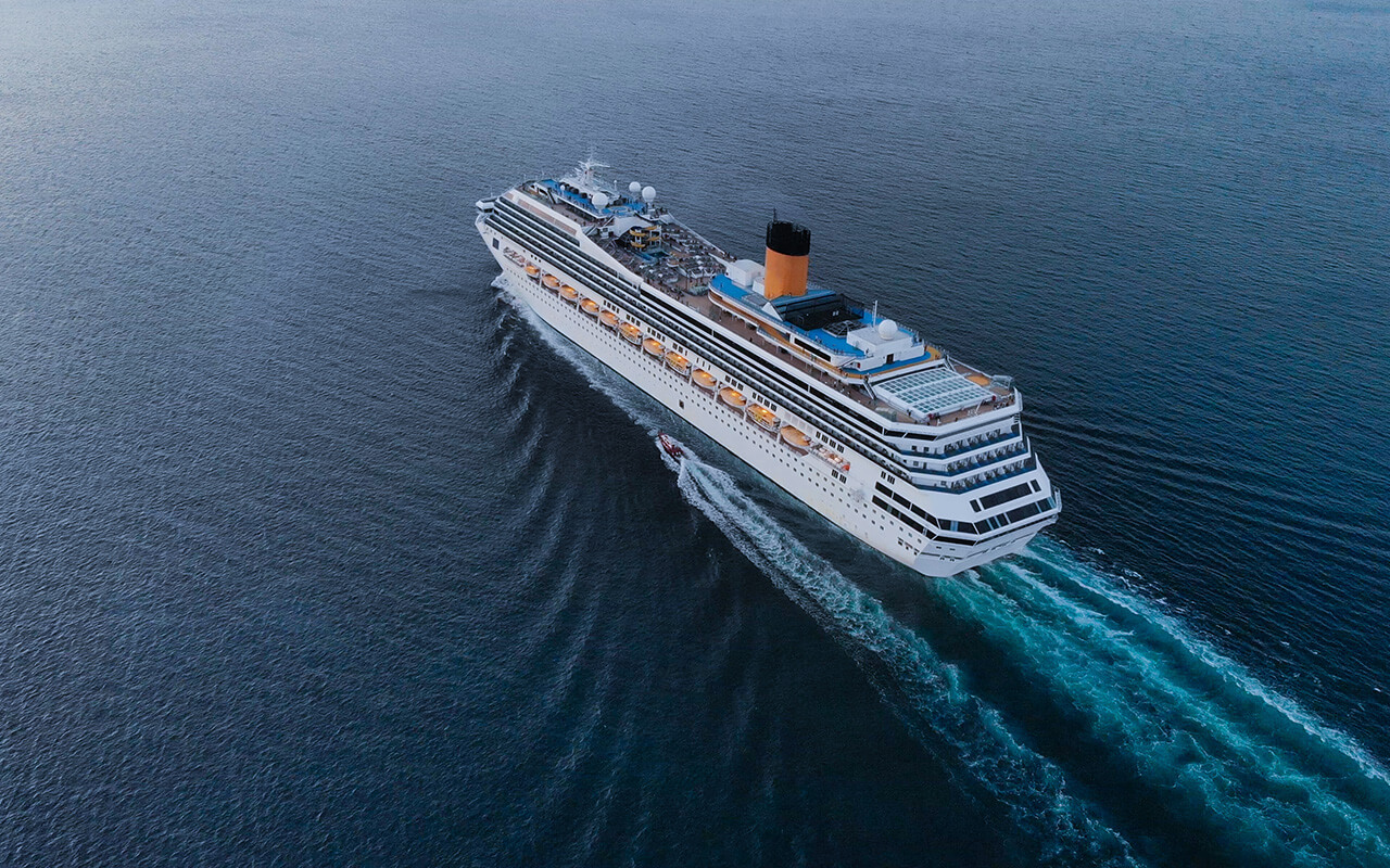 Cruise ship in the water