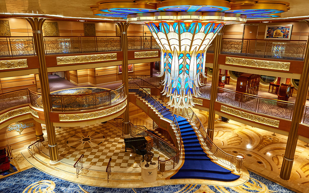 Main lobby of Disney cruise ship 