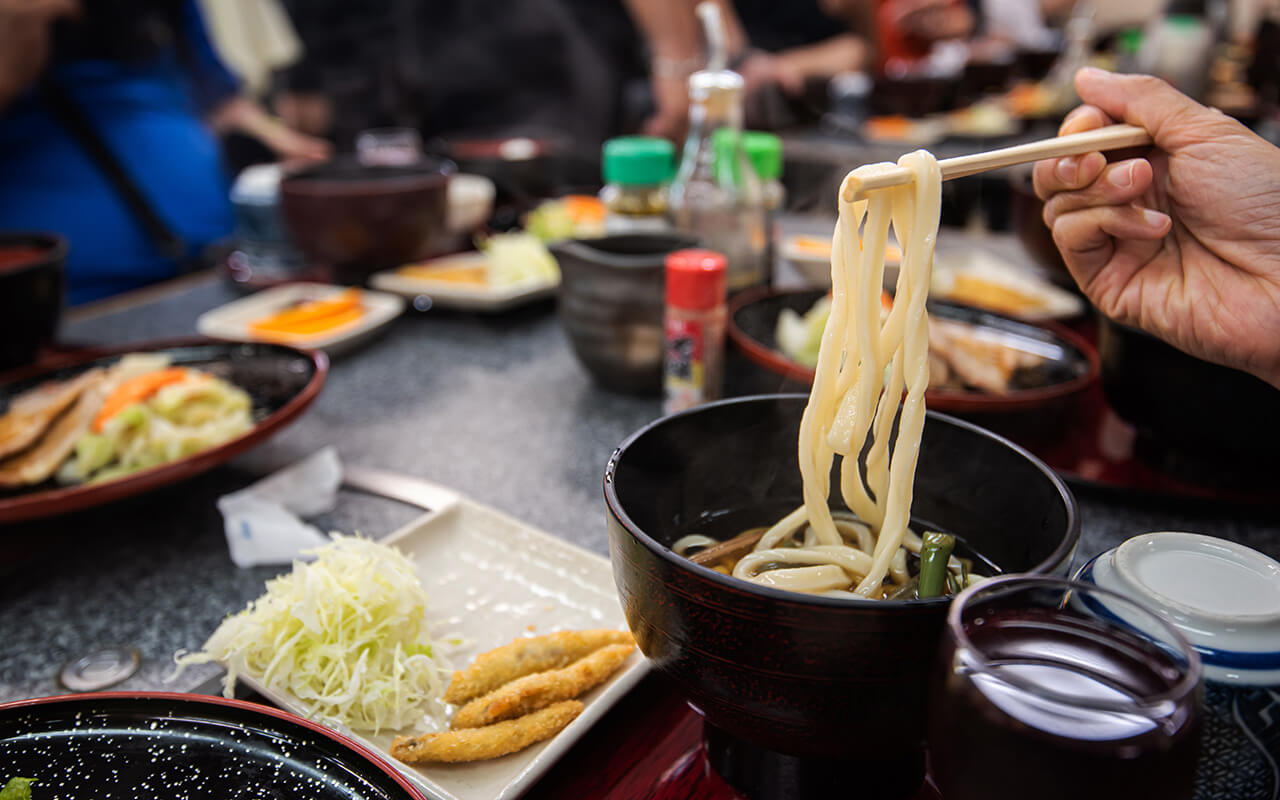 udon noodles in japan restaurant
