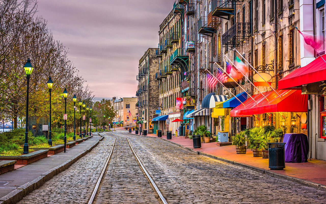 River Street, Savannah, Georgia, USA