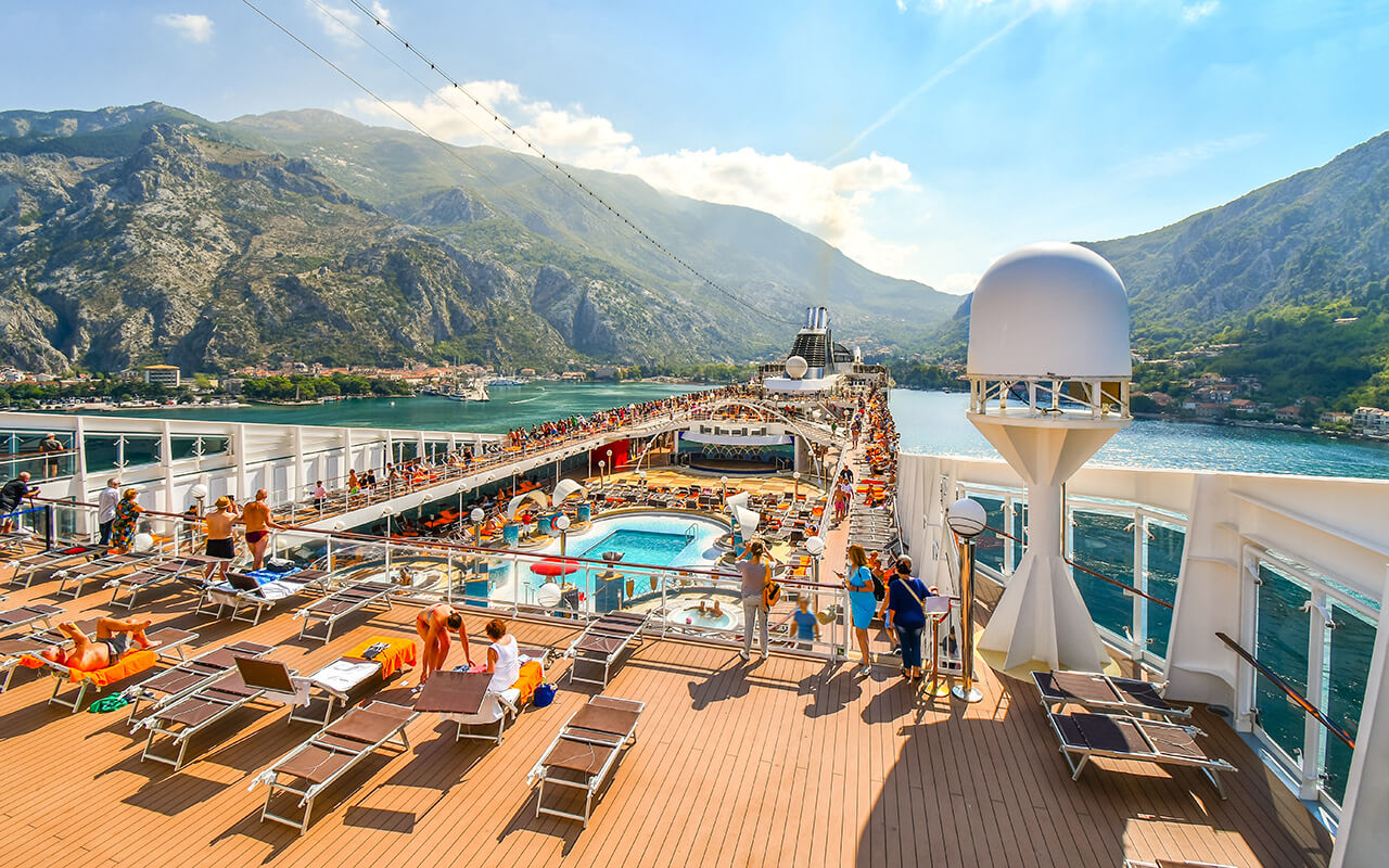 Deck of a cruise ship