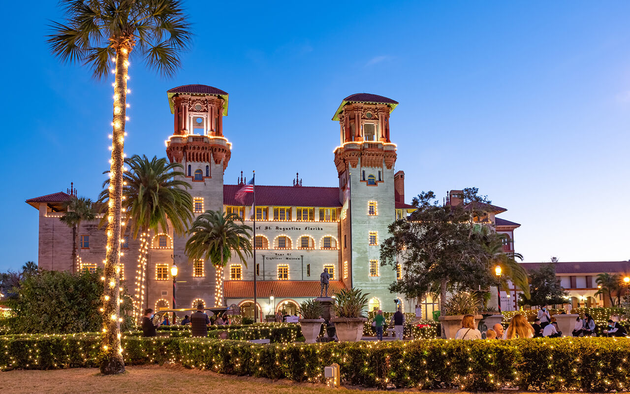 Downtown of St. Augustine, Florida, during Christmas time