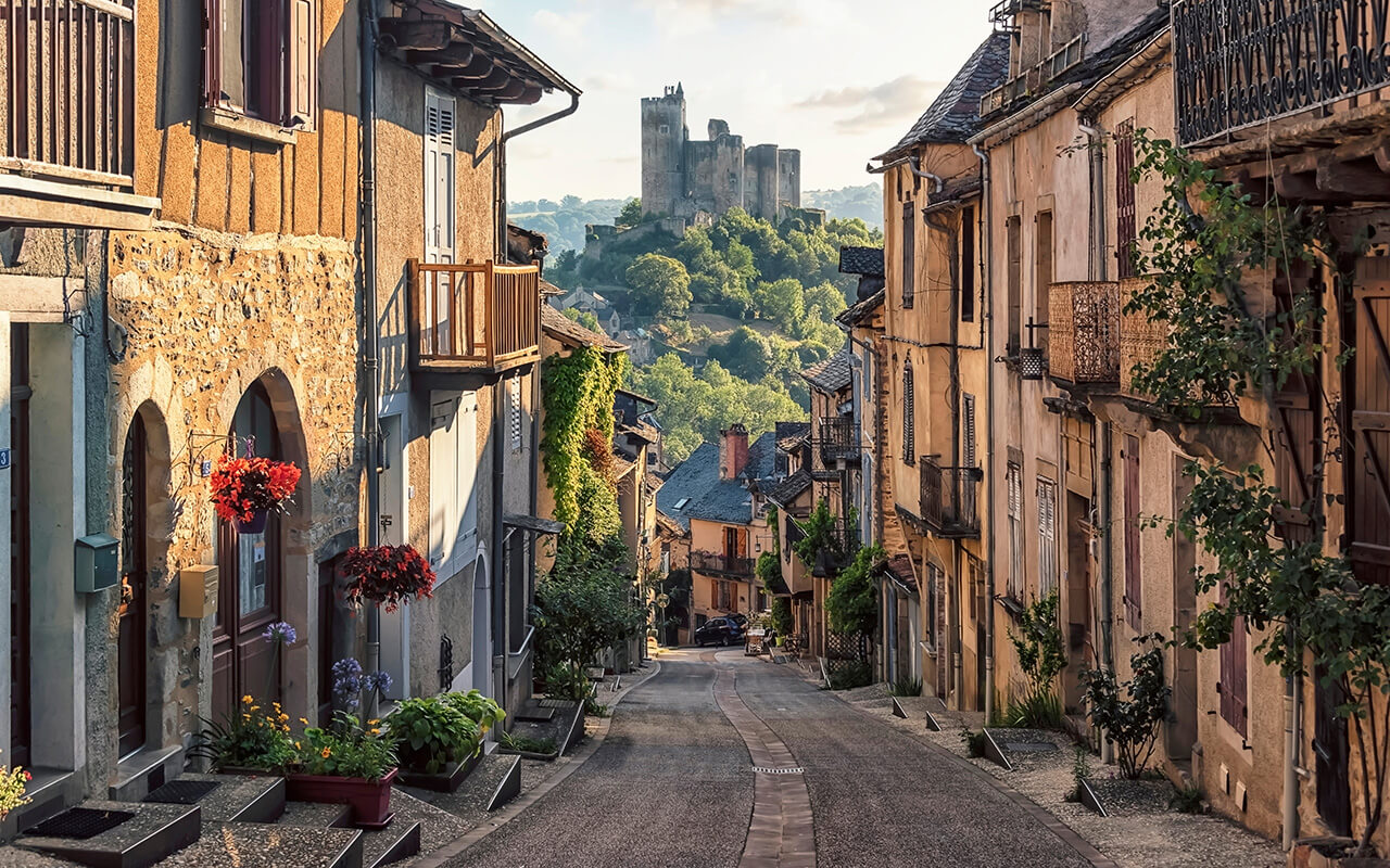 Najac village in the south of France