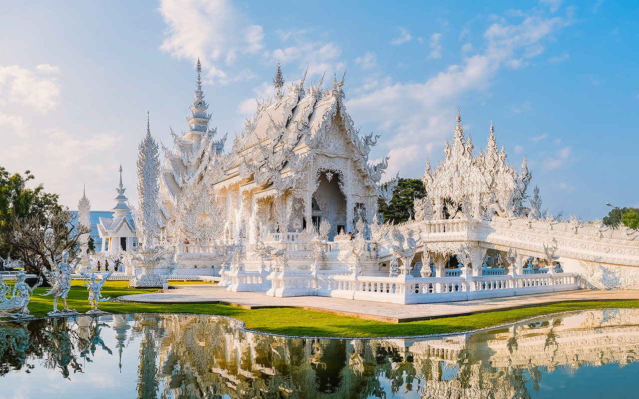 White Temple Chiang Rai Thailand, Wat Rong Khun, aka The White Temple, in Chiang Rai, Thailand.