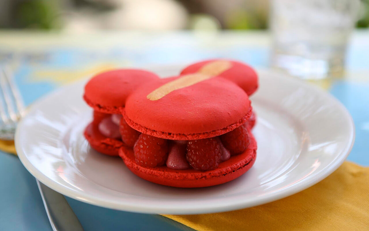 Raspberry Rose Macaron