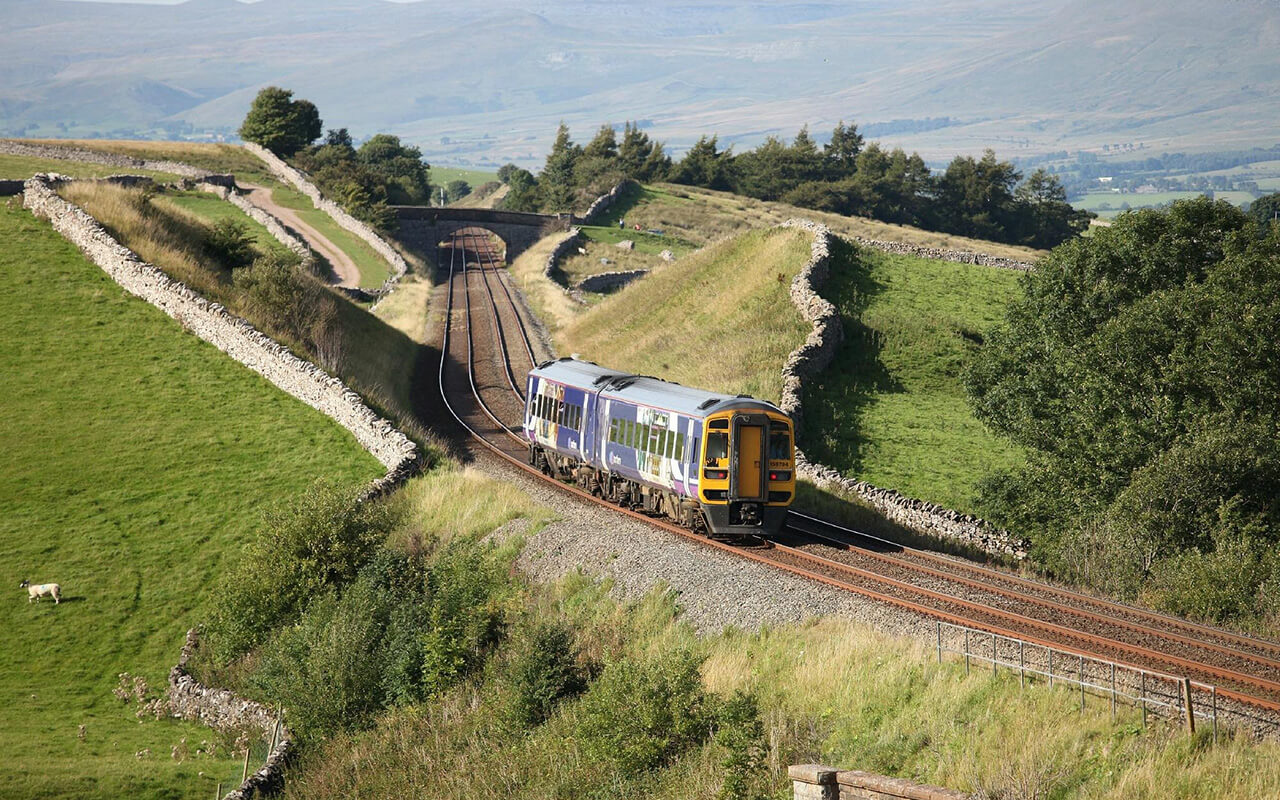 Settle-Carlisle Railway train in England