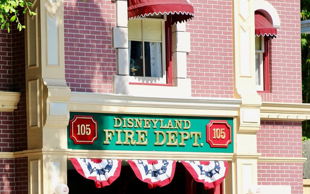 Disneyland Fire Department red brick building 