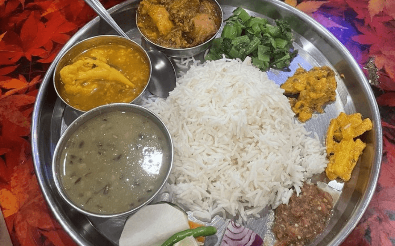 Food at Nepali Bhanchha Ghar