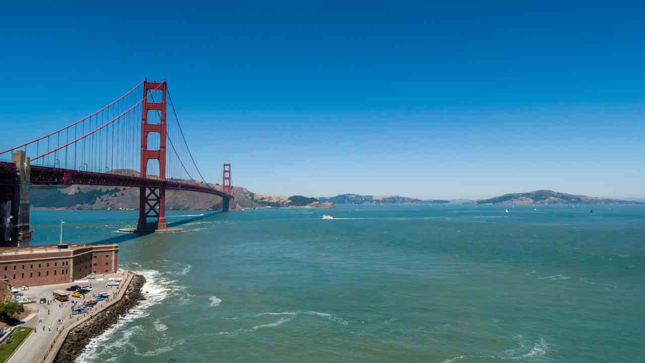 aerial view of the golden gate bridge in san francisco, california