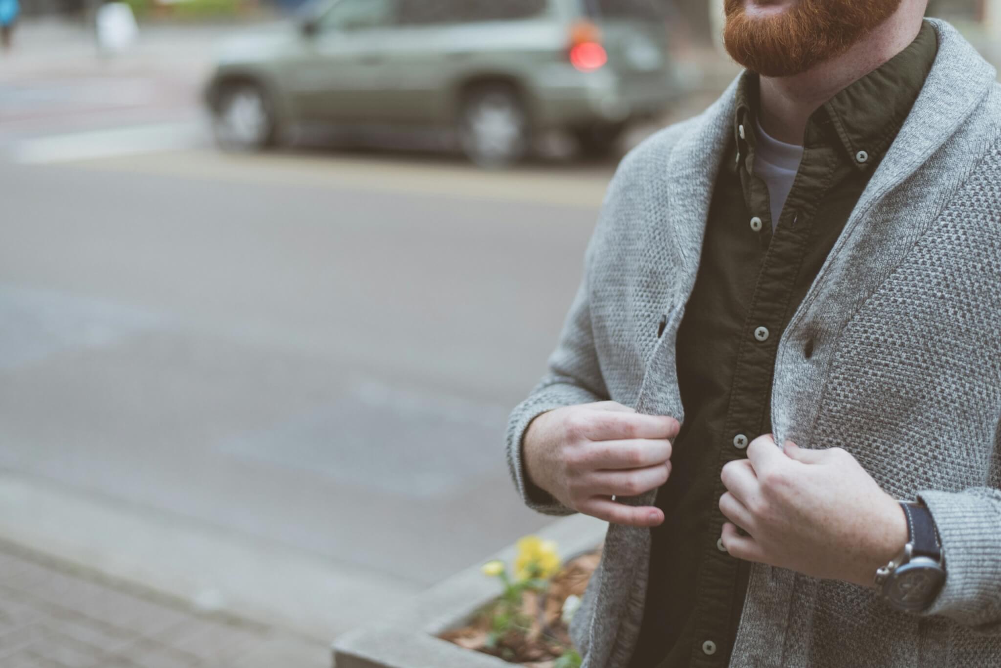 man with a sweater