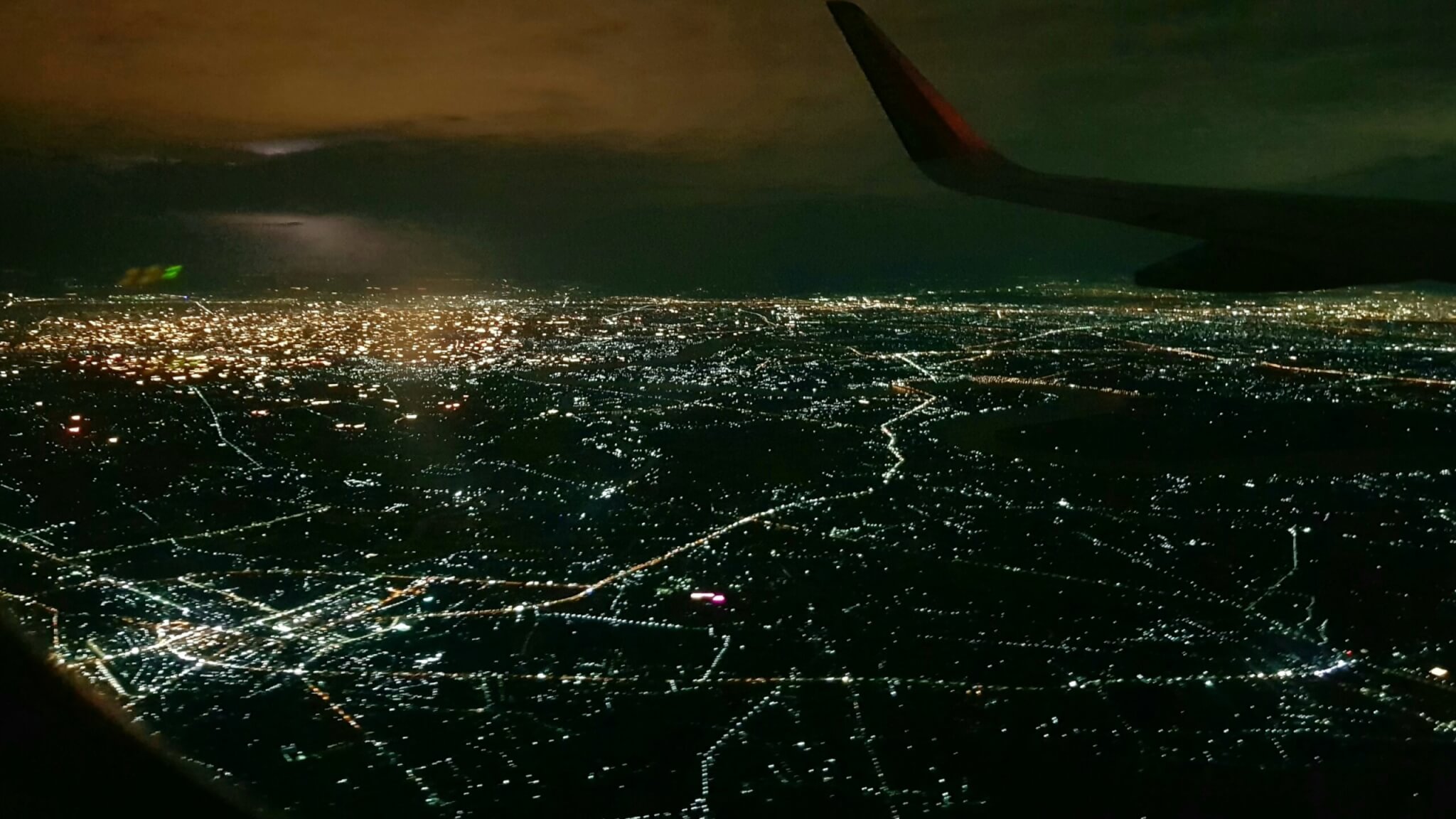 airplane at night